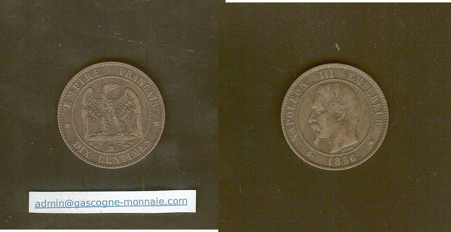 10 centimes Napoleon III 1856MA EF